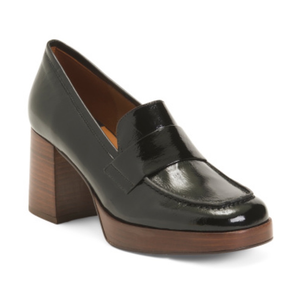 NWOB Angel Alarcon Gadea Genuine Patent Leather Block Heel Loafers - Picture 2 of 7